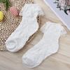 Spring Summer Autumn Flower Socks Lolita Girls Pure Cotton JK Socks White Lace Socks Bowknot  Socks