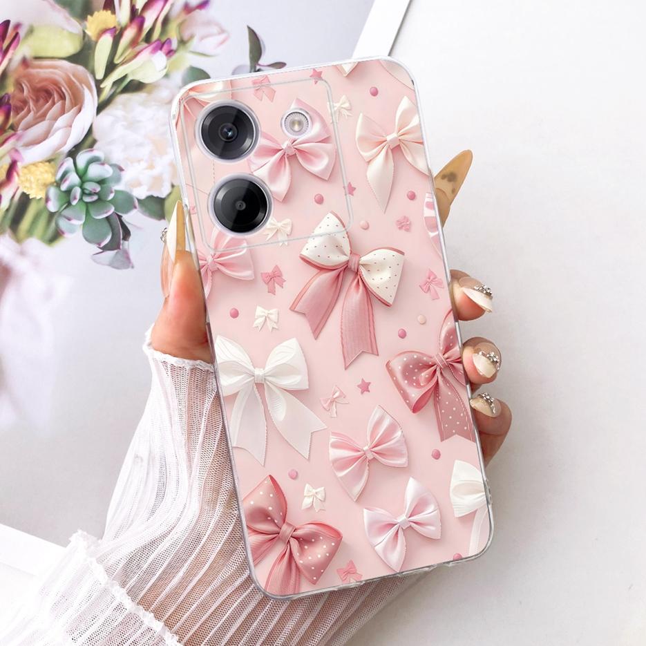 For Xiaomi Poco M7 Pro 5G Case Luxury Butterfly Tree Painted Cover Soft Silicone Phone Csae For Xiaomi Poco M7 Pro M7Pro 5G Bags
