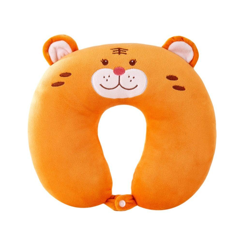 Portable Children Nursing Cushion Travel Pillow Short Plush Flight Neck Pillow U-shaped Pillow