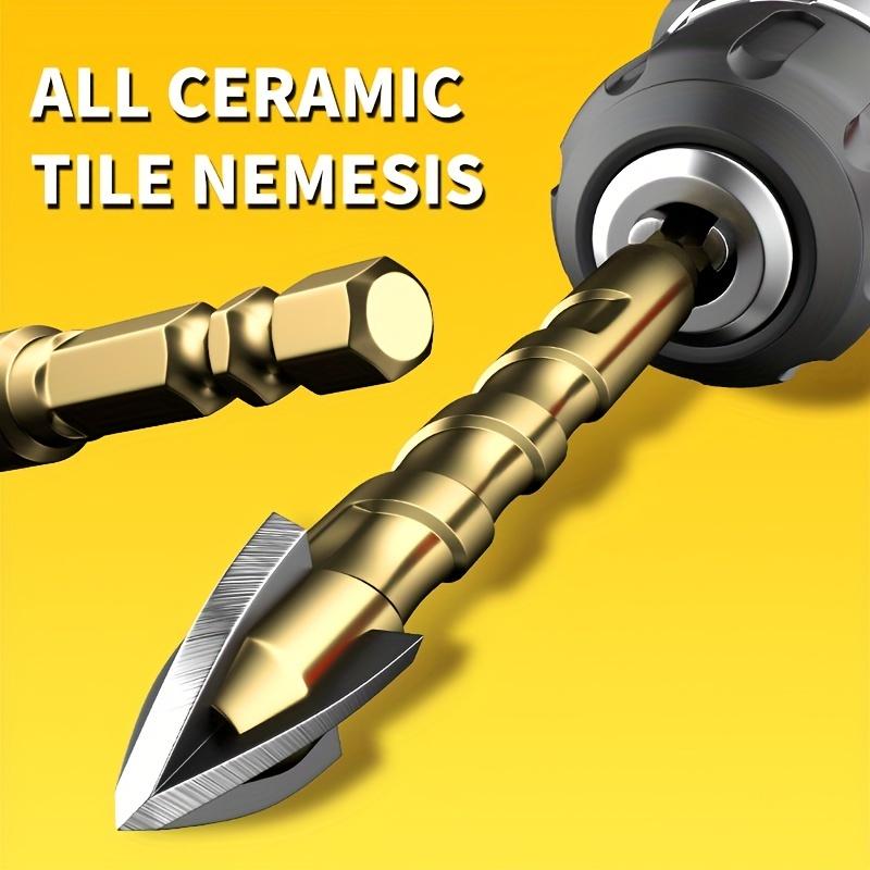 Крестообразное шестигранное сверло для плитки, открыватель отверстий в стеклобетонной плитке, набор твердосплавных сверл