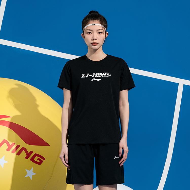 Коллекция настольного тенниса Li Ning Повседневная спортивная одежда Унисекс Черный ATSV605-1+AKSU789-3