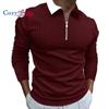 Мужские трикотажные рубашки-поло Cosy Up, легкие пуловеры с длинными рукавами, рубашки для гольфа