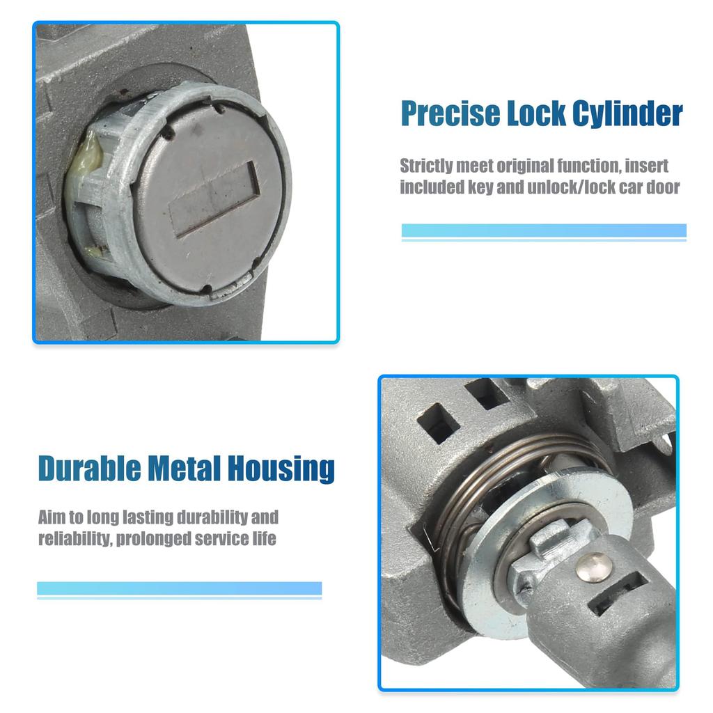 Edinstry Замок двери автомобиля Комплект цилиндра передней двери с ключами 2 Совместим с замком Toyota, штифтом, цилиндром, ключами, 2013-2017, 72185-T2A-A01