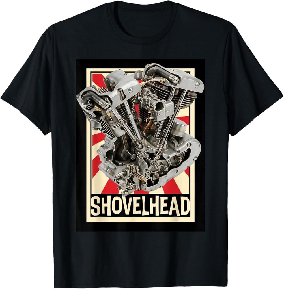 Vintage Shovelhead Motorcycle Engine Cutaway Diagram Retro T-Shirt Unisex T-Shirt