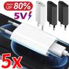 1-5 шт. Вилка ЕС USB Настенное зарядное устройство для Samsung IPhone IPad Xiaomi Honor Google Универсальное 5 В 1 А Зарядное устройство для телефона Адаптер питания
