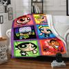 1PC Powerpuff Girls Blanket Soft Warm All Season Throw for Sofa, Bed, Car, Office Vibrant Colorful Design, Durable & Cozy Gift