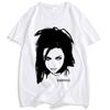 EVANESCENCE Футболка с лицом Эми Рок-группа Мода Хип-Хоп Футболка Унисекс Уличная одежда Короткий рукав Хлопок Мужская/Женская Футболка Одежда