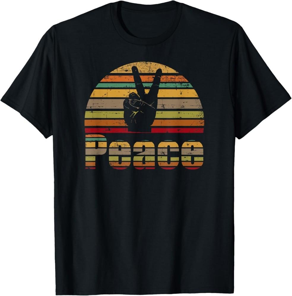 Peace Sign tshirt Retro Love 60;s 70;s Hippie Gift TShirt Unisex T-Shirt