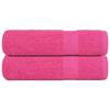VidaXL Bath Towels 2 Pcs Pink 100x150 Cm 360 G/m² 100% Cotton 137052