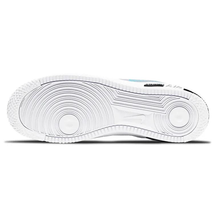 Nike Air Force 1 React LX 'Pure Platinum Baltic Blue' (Unisex) Pure Platinum / Baltic Blue / Habanero Red / Black Skate Shoes CT3316 001