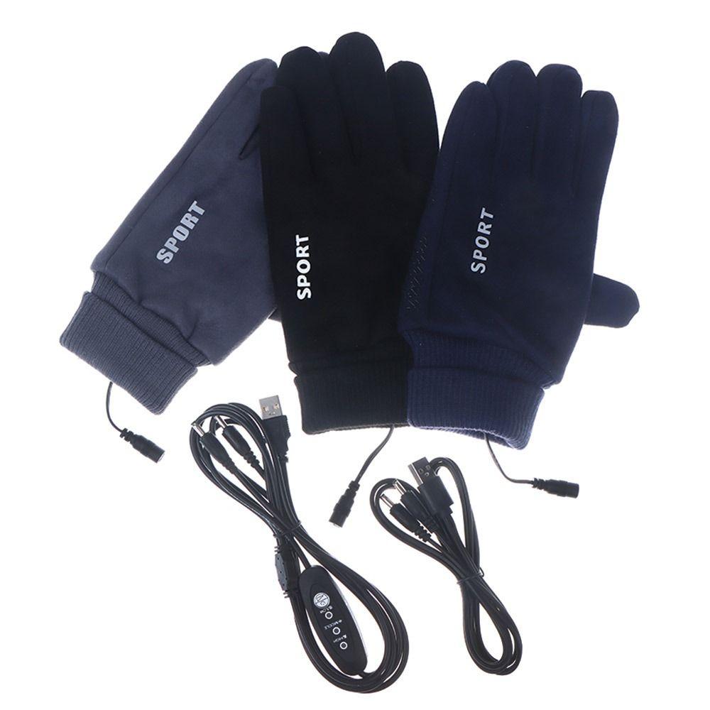Waterproof USB Heated Gloves Winter Hand Warming Gloves Durable Rechargeable Gloves