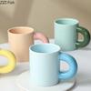 Креативные Минималистичные Фарфоровые Кружки Посуда Большая Ручка Чашка для Воды Кофейная Кружка Обеденный Стол Послеобеденный Чай Чашка Фрукты Чашка для Сока