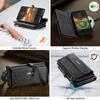 Для Samsung Galaxy S23 FE Чехол CASEME C39 Блокировка RFID Кошелек на молнии Подставка Кожаная обложка с ремешком