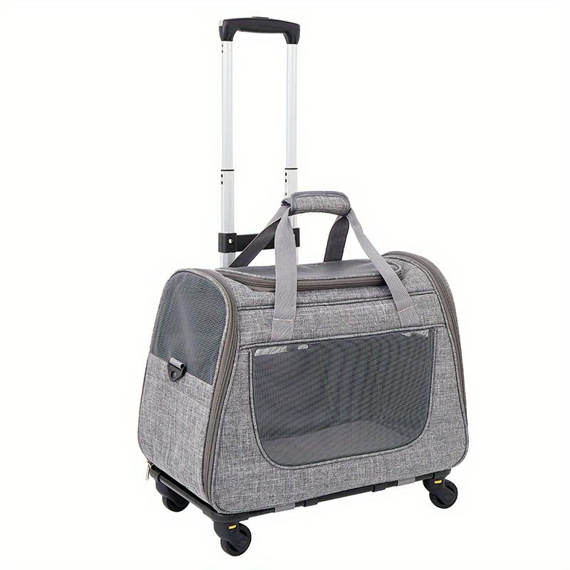 Convertible Wheeled Pet Carrier & Luxury Mobile Lounge Trolley Cat Bag One Shoulder Diagonally Across The Cat To Go Out