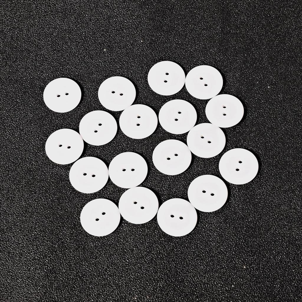 Resin Sewing Button Scrapbooking Round White Black 2 Holes 9/10/11.5/15/18/20/23/25 Mm