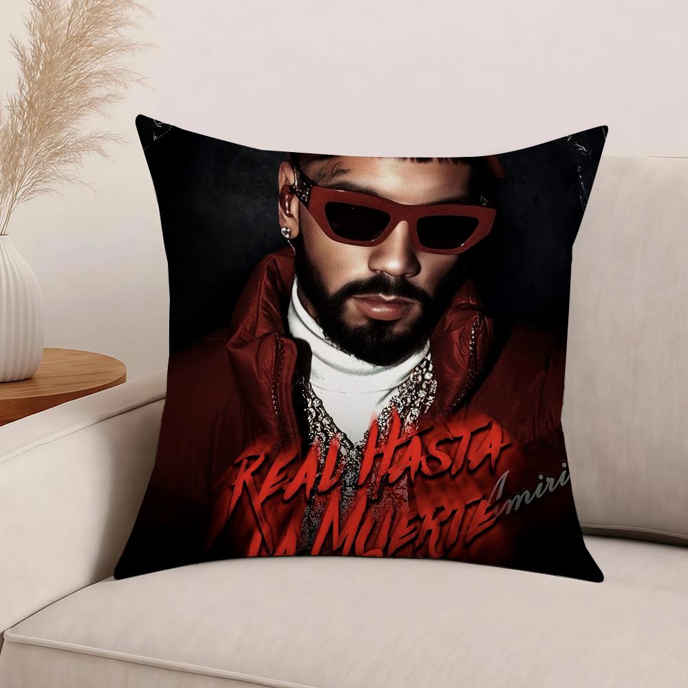 Наволочка для подушки с изображением рэпера A-Anuel Aa, офисные подушки, подходящие для дивана, автомобиля, спальни, декоративная наволочка