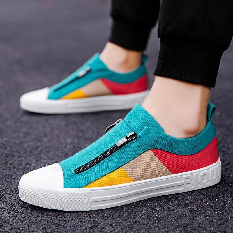 Модные летние и осенние дышащие мужские повседневные туфли A Pedal Lazy Mens Casual Flats Men's Canvas Shoes