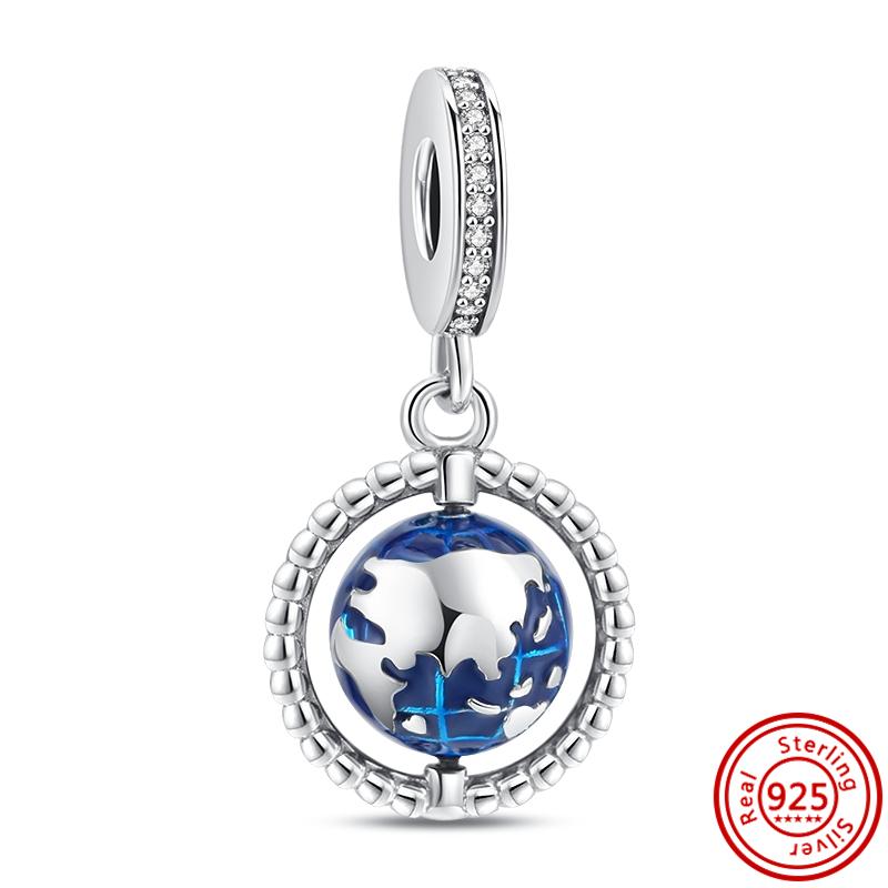 925 Серебряный Lucky Cat Pixiu Китайский Тигр Феникс Разделенный Инь и Ян Замок Ключ Бусина Подходит Оригинальные Подвески Браслет DIY