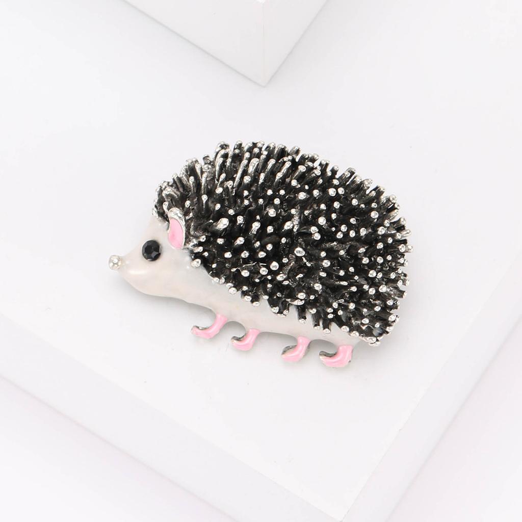 Креативная брошь в виде животного, персонализированная брошь из сплава в виде капающего ежа, универсальная булавка для одежды