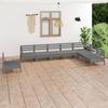 Day and Night - Day and Night Garden Furniture Set 8 Pieces Solid Gray Pine Wood