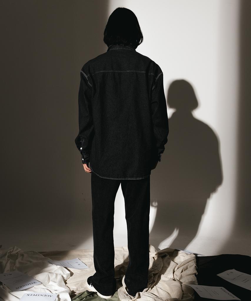 AGENT PEEK Agp Over Denim Shirt Black