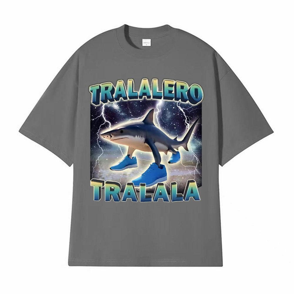 Tung Tung Tung Sahur Bombardiro Crocodilo Funny Meme T-shirt Men Women Italian Brainrot Tralalero Tralala Loose Men's T Shirts