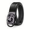 New Men'S Belt Alloy Automatic Buckle Belt Men'S Business Leather Belt Direct Supply