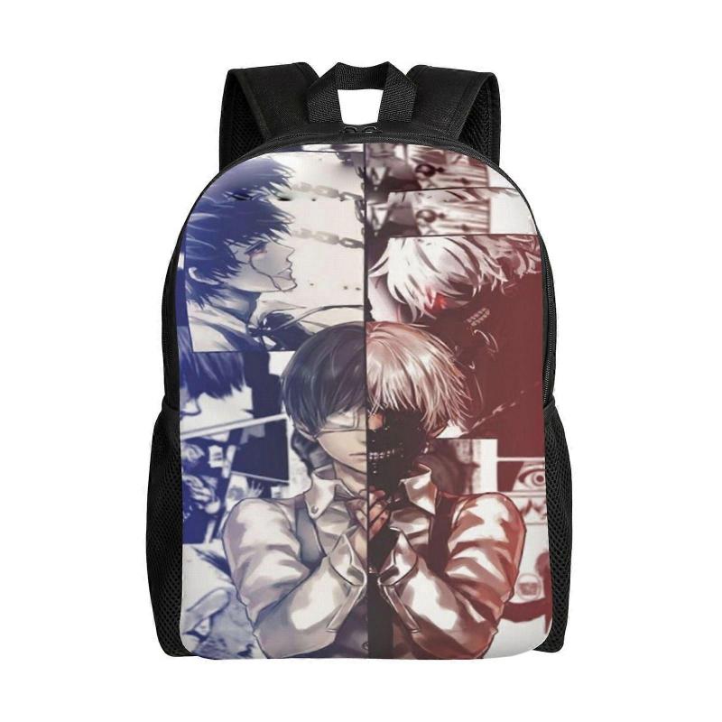 Kaneki Ken Anime Backpack Cartoon Travel Bags 3D Printed Casual Daypacks-SYS578