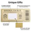 1Set Golden Ticket Scratch-off Card Scratch Off Ticket Concert Ticket Scratch-off Card Cinema Voucher for Valentine's Day Card