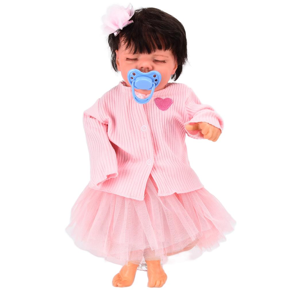 Reborn Baby Girl Doll 18 Inch Cute Lifelike Newborn Infant Doll with Pacifier Role Play Toy Gift