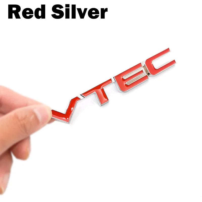 3D VTEC Metal Car Styling Refit Emblem Fender Tail Body Badge Zinc Alloy Sticker for Honda Civic Accord Odyssey Spirior CRV