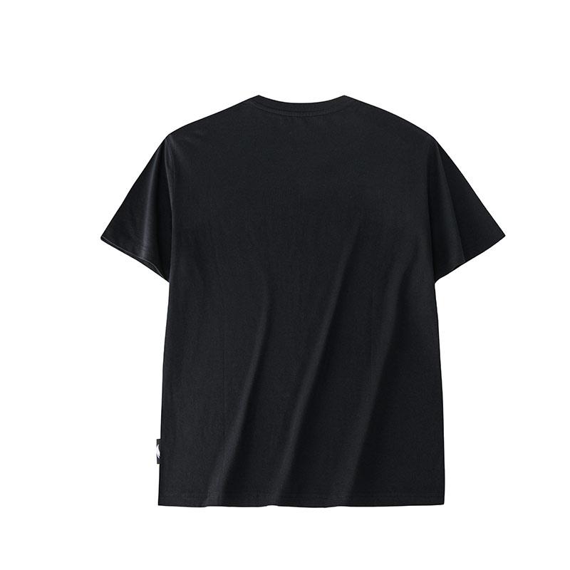 Anta T Shirt Unisex Basic Black Small Letter 972428108-2