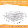 3 Pack Air Fryer Racks, 8 Inch Square Air Fryer Racks, Stackable Stainless Steel Dehydrator Racks, Square Air Fryer Accessories