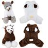 Warm Fleece Pet Hoodies for Small Medium Dogs Clothes French Bulldog Pajamas Chihuahua Teddy Outfits Dogs Jumpsuit Pug Overalls