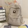 Japanese Retro Plaid Backpack for Women - Lightweight Autumn/Winter Bag for Middle and High School Girls