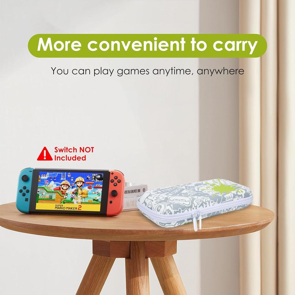 Чехол для переноски, совместимый с моделью Nintendo Switch OLED, легкий водонепроницаемый защитный чехол для хранения, аксессуары с 10 игровыми картриджами