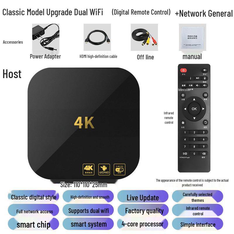 Универсальная Smart TV приставка для зеркалирования экрана 4K HD, двухдиапазонная 5G