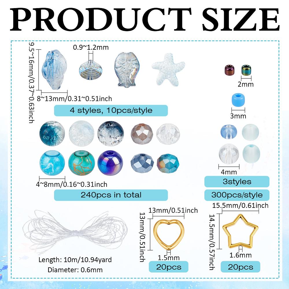 1set Jewelry sets Making Kits Blue