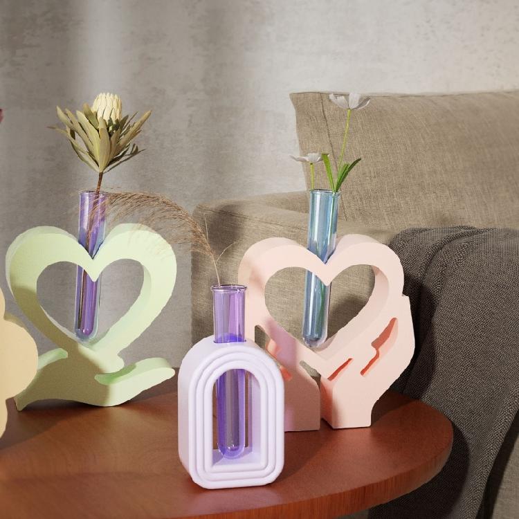 Silicone Resin Molds Charm Heart Small Vases Moulds Home Decors Craft Mold Making Small Vase Perfect for Plant Lovers