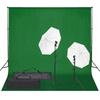 VidaXL Studio Photo Kit with Lighting and Backdrop Photography Light Background System Kit 3094639