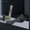 1 set of indoor silent door lock aluminum alloy Nordic minimalist bedroom split wooden door handle lock with key included