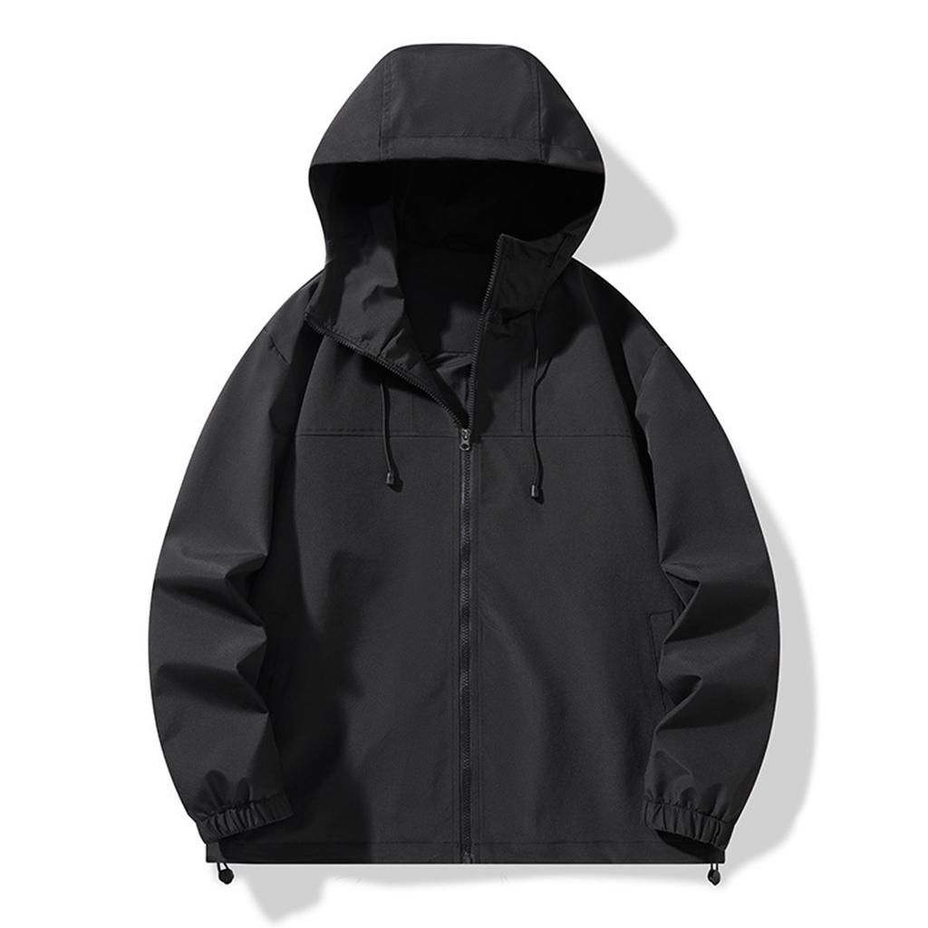 Men's Hooded Three Bar Jacket Casual Fashion Loose Outdoor Mountaineering Couple Jacket