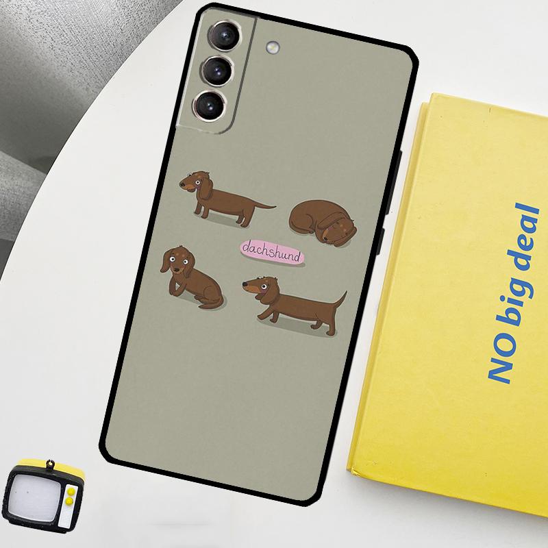 Dachshund Dog Phone Case For Samsung Galaxy S25 Ultra S20 S21 S22 S23 Plus S24 Ultra S9 S10 S25 FE Cover