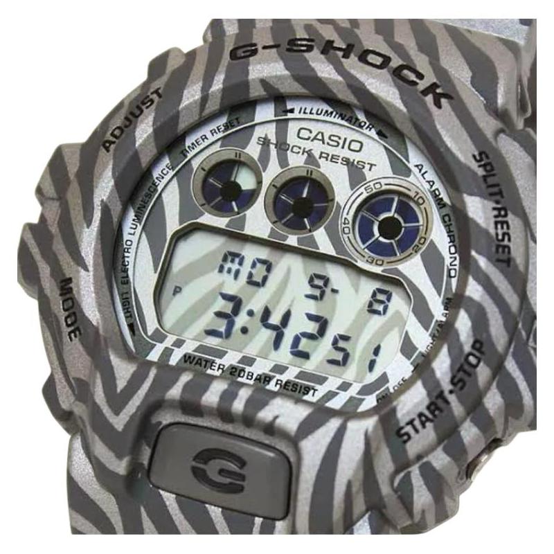 Casio CASIO G-SHOCK Серия тематических Модный уличный Зебра Полоски Многофункциональный Будильник Электронный Флуоресцентное Освещение Кварцевый DW-6900ZB-8