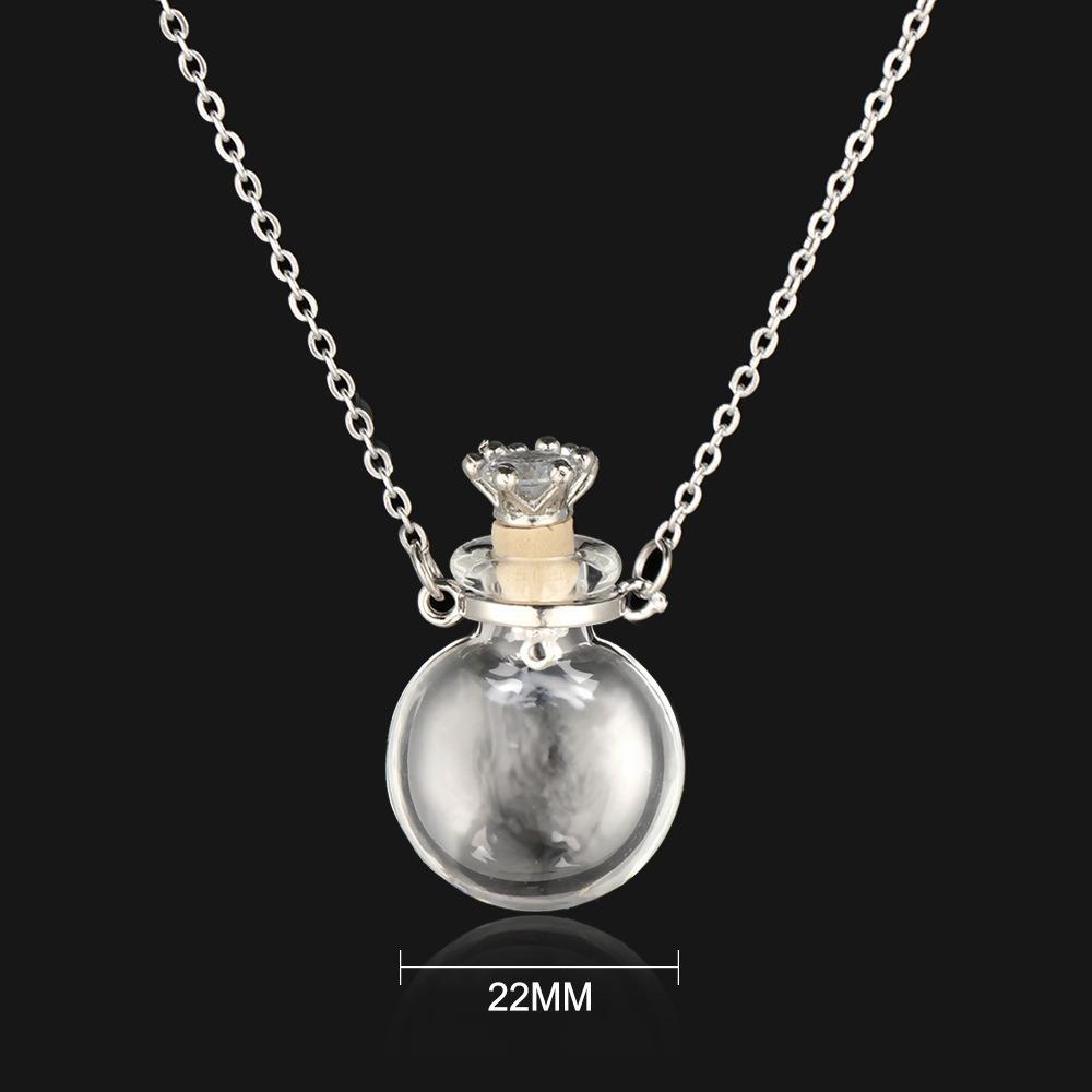 Transparent Openable Necklace Water Drop Mini Bottles Necklace Glaze Vial Pendant Keepsake