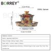 BORREY 150 мл японская чаша для чая Гайвань керамический чайник пуэр чайник кунг-фу чайный сервиз чашка для чайной церемонии чайная посуда с крышкой и блюдом в подарок