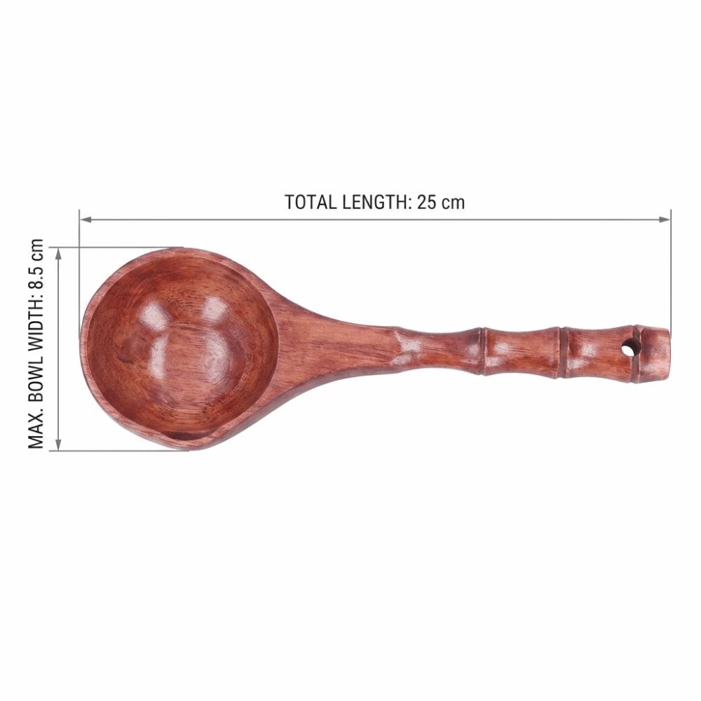 Textured Grip Bamboos Joint Ladle Long Handle Household Dipper Hanging Grain Scoop Rice Cleaning