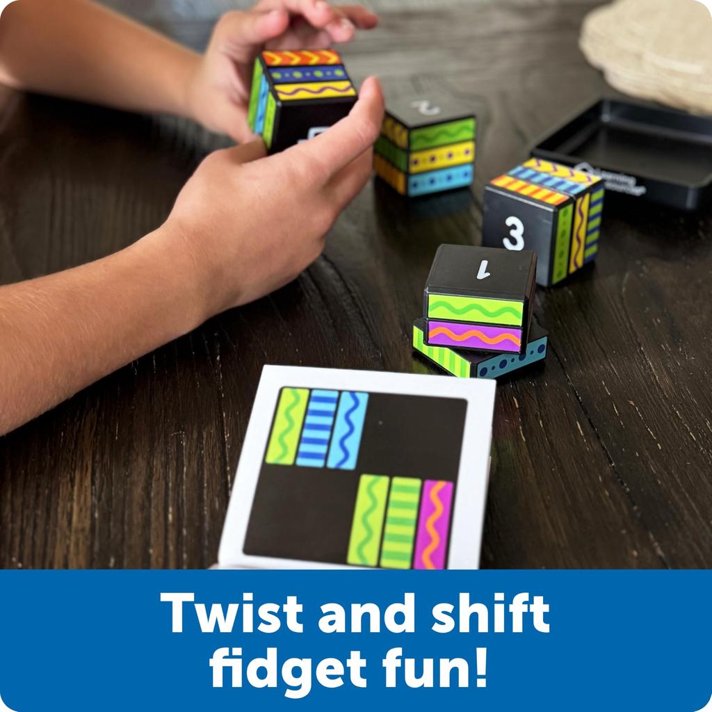 Learning Resources Plenometry Cube, 3D Puzzle, Fidget Toy, Sensory Toy, Fidget Cube, Brain Game, Math Manipulative, STEM Kit, Montessori