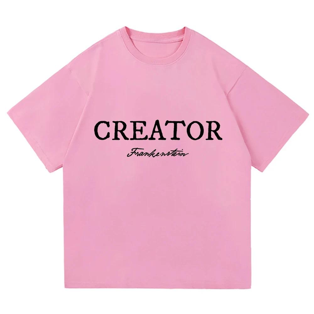 Frankenstein Beauty Creator Tshirts Unisex Streetwear Casual Short Sleeve Oneck Male Tshirt Summer Men Women Letter Print Tees
