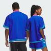 Adidas Разминочный топ Originals Hoop York City с буквенным логотипом и бейсбольным воротником, топы унисекс, синий IT9956